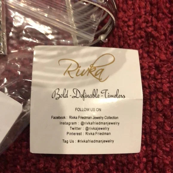 NWT White Rhodium Clad Cuff Bracelet - Picture 8 of 9